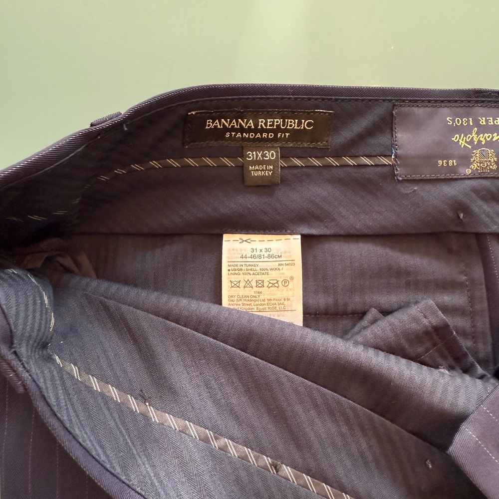Banana Republic Dark Blue Slim Fit Trousers